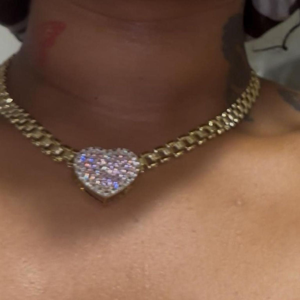 Pink heart Rolex chain