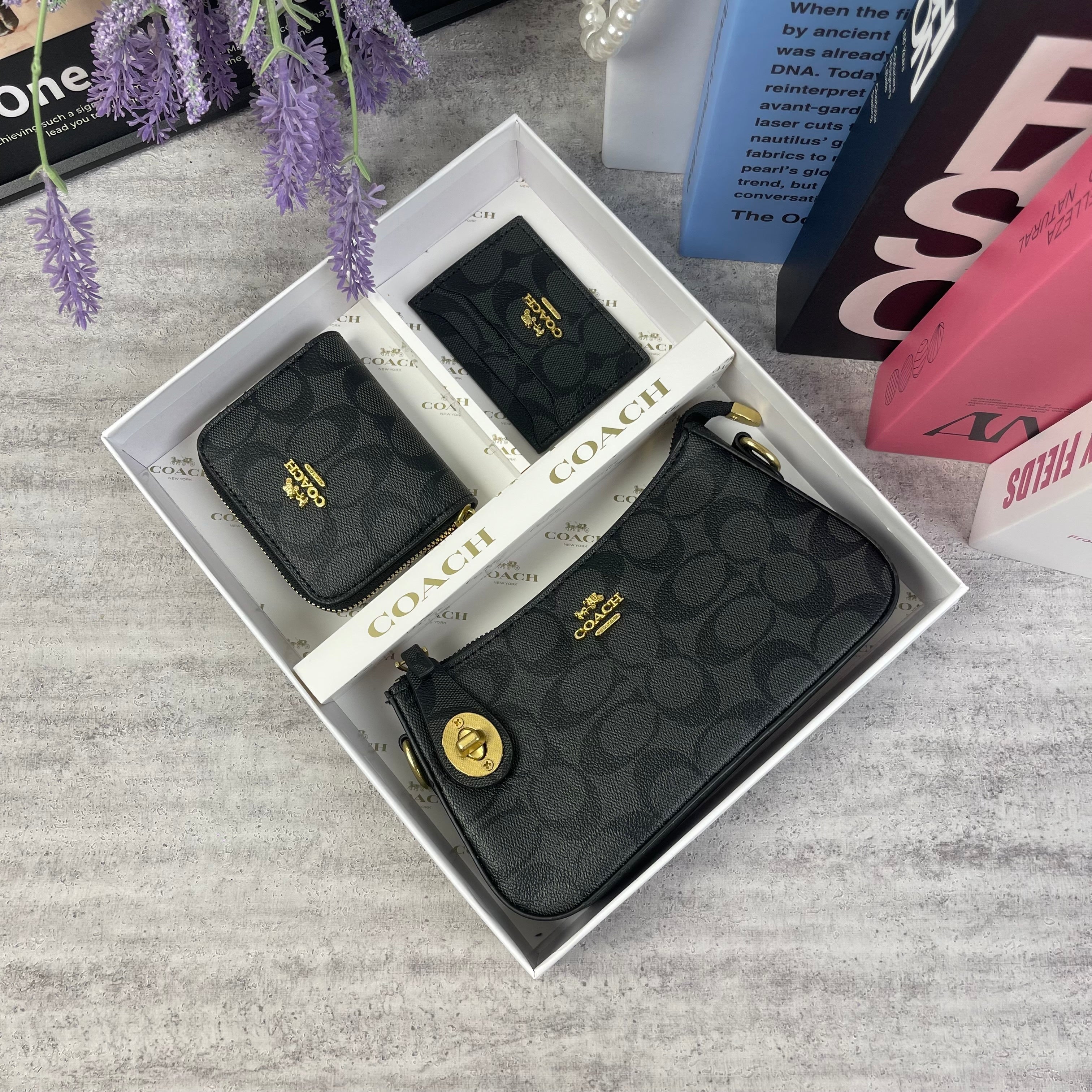 Black purse set