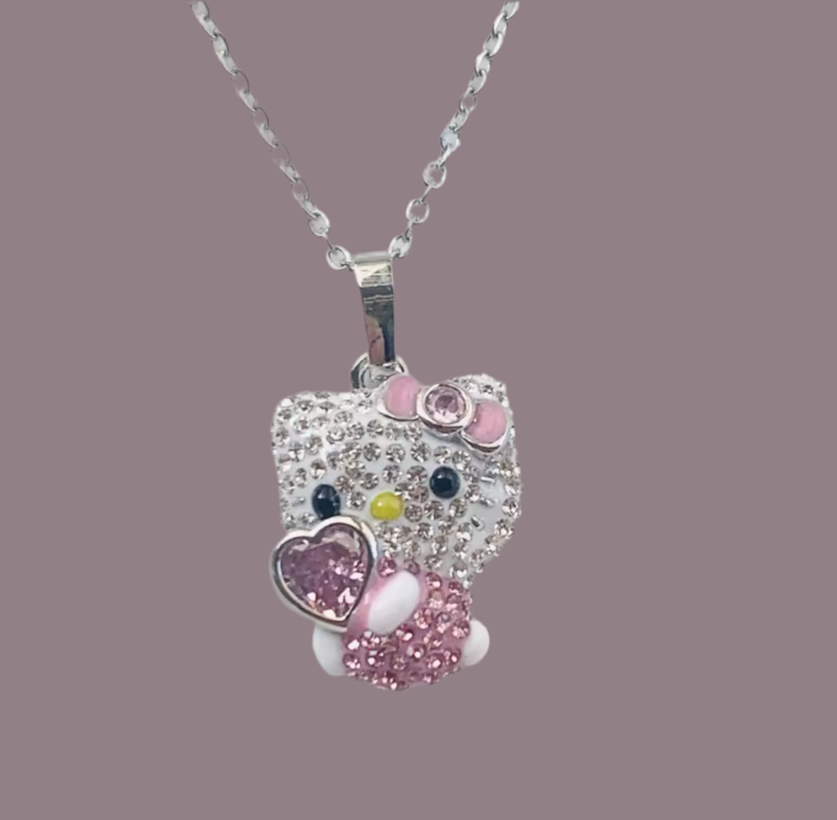 HK rhinestone mini necklace