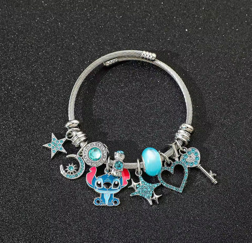Blue charm bracelet