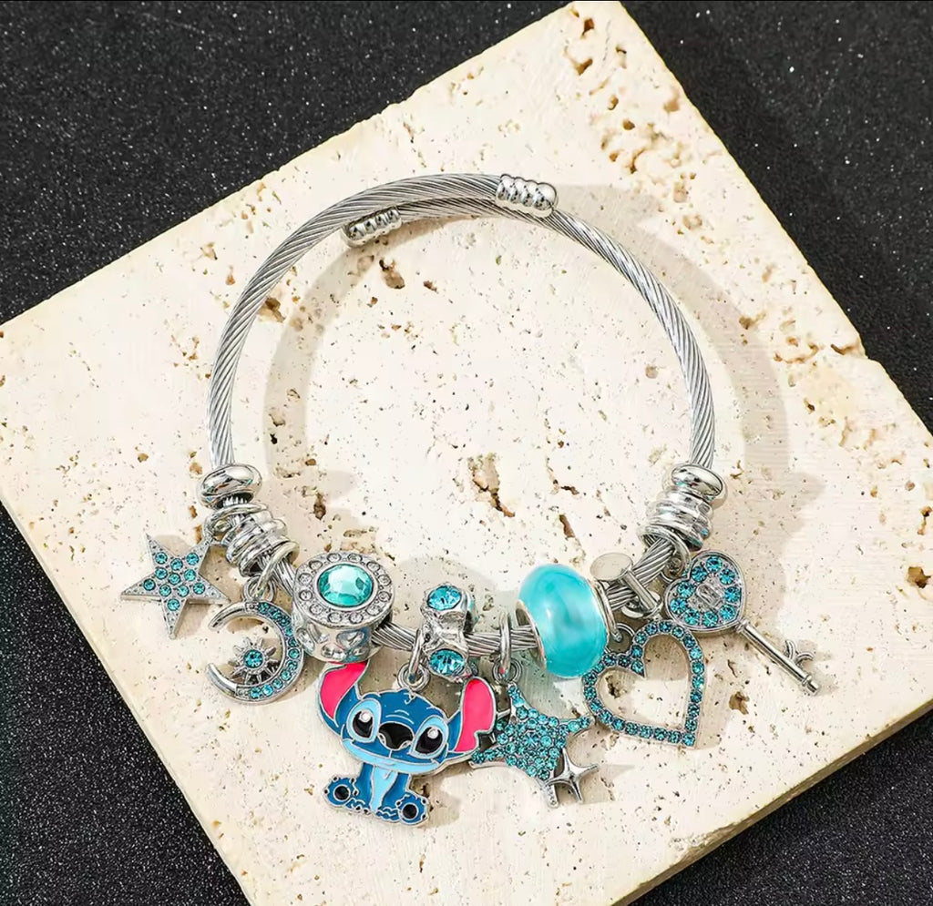Blue charm bracelet