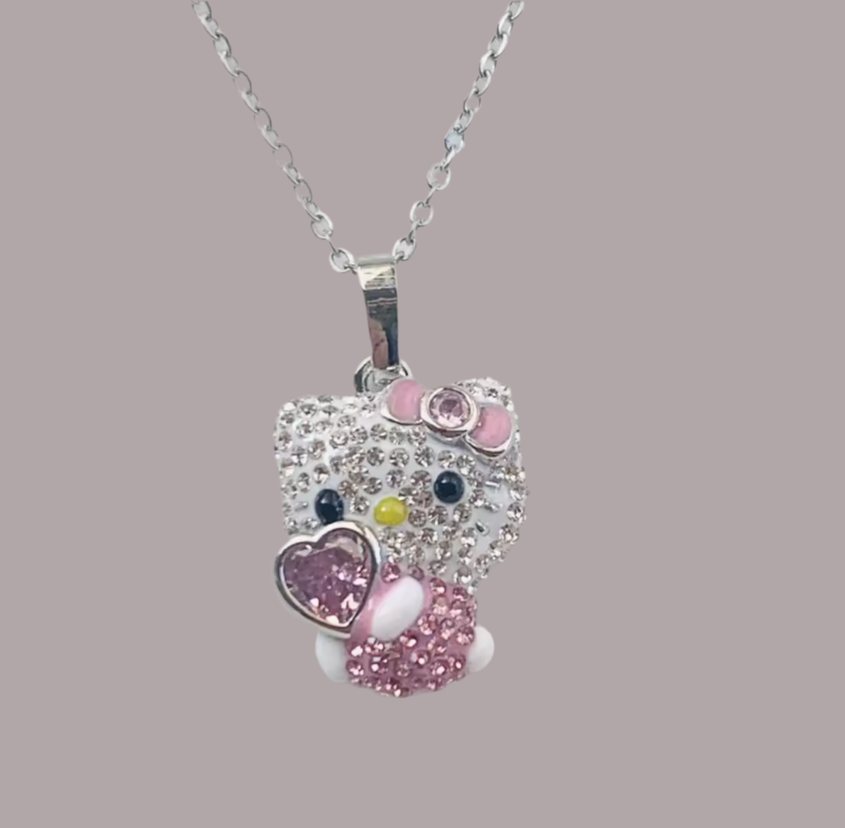 HK rhinestone mini necklace