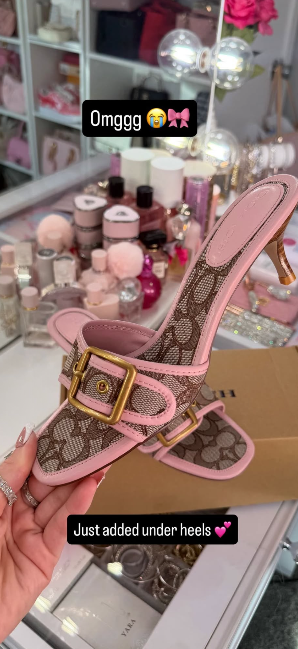 Pink kitten C heels