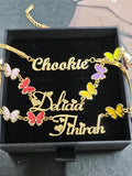 Custom name chain butterfly style