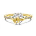 Bow heart promise ring