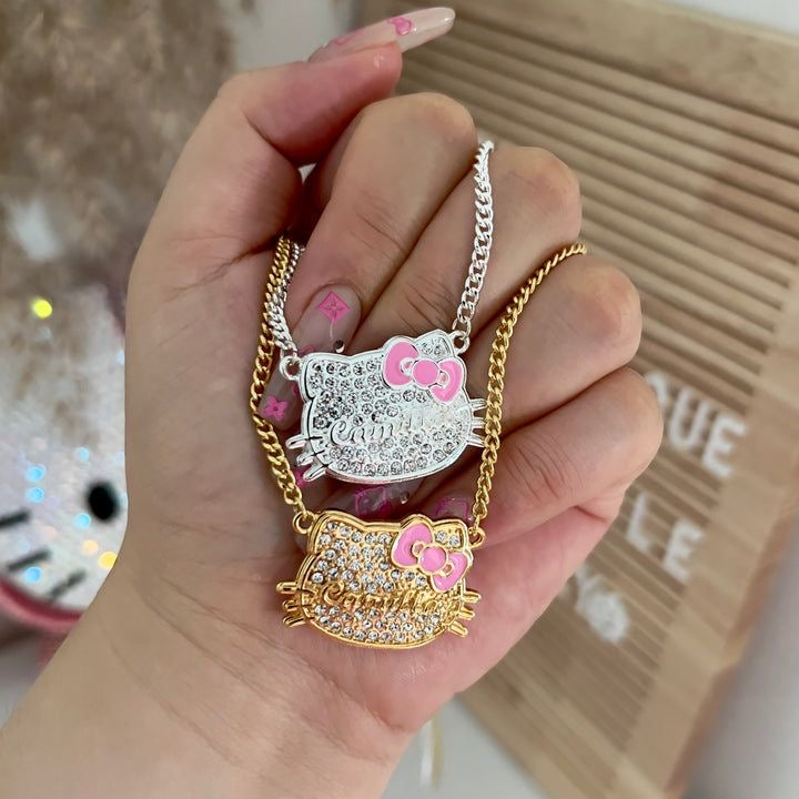HK Rhinestone name necklace