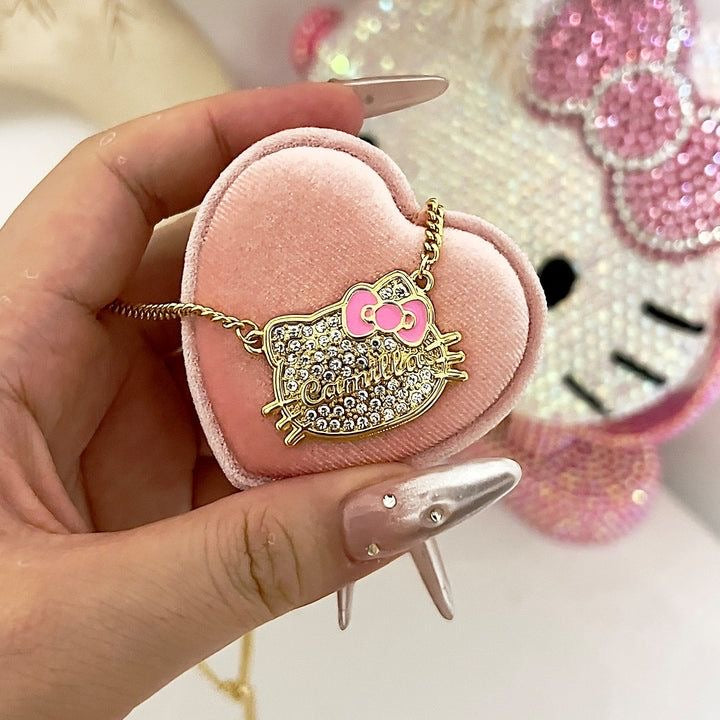HK Rhinestone name necklace