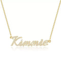 Solid gold moissanite diamond necklace