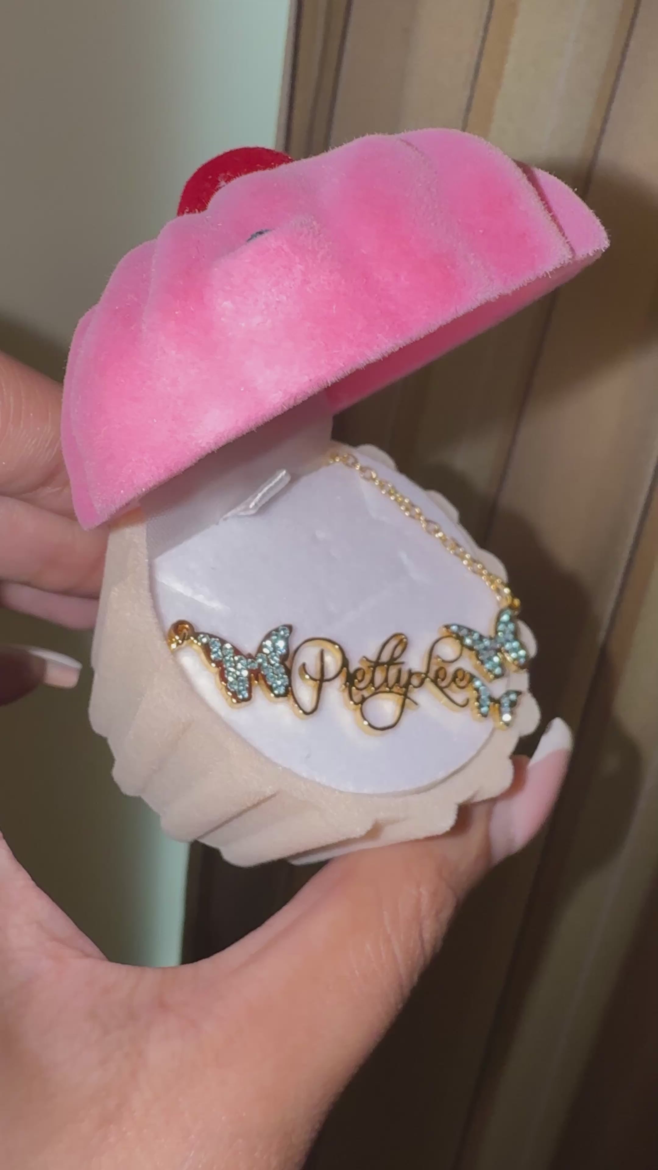 Butterfly name necklace
